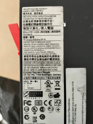 Ordenador de sobremesa HP Negro