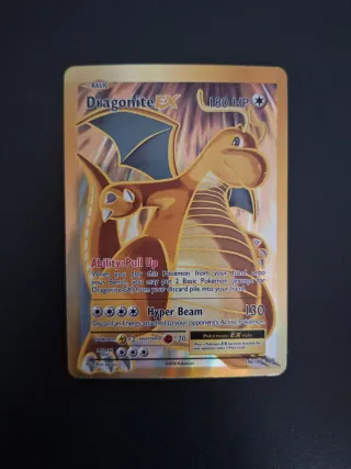 Carta Pokémon Dragonite EX Dorada