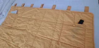 Cabecero 135 cm amarillo tela almohadillado