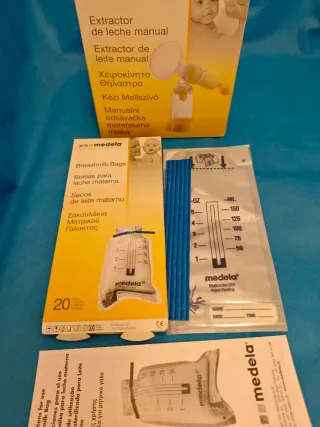 Sacaleches Medela MANUAL + 6 Bolsas nuevas