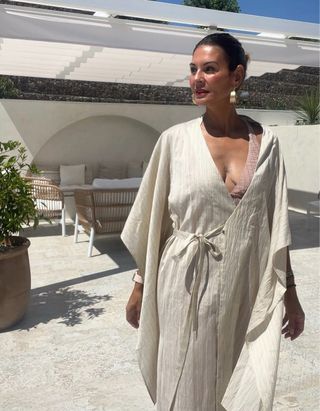 Kimono Zara Talla Única Beige