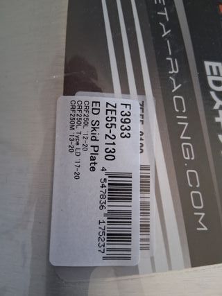 Placa Zeta Skid Honda crf