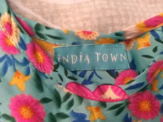 Blusa India Town floral seda y viscosa