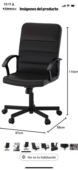 Silla de escritorio negra