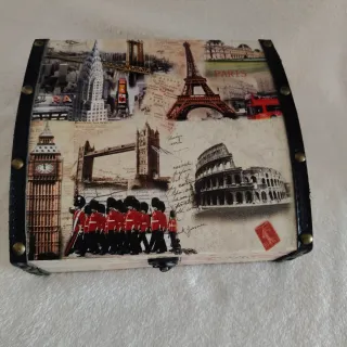 Caja Decorativa Viajes Cristal Tallado Bohemia