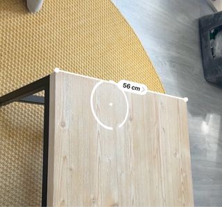Mesa de centro madera y metal (negro)