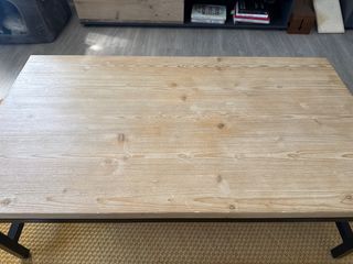 Mesa de centro madera y metal (negro)