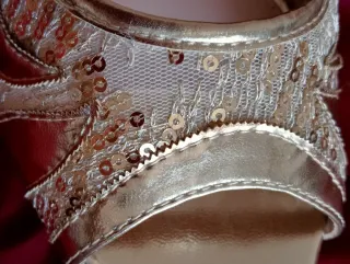 Zapatos de fiesta dorados