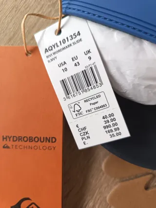 Sandalias Quiksilver Azul Talla 43