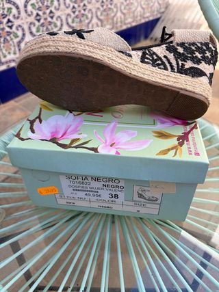 Zapatillas esparto Mandarina Talla 38