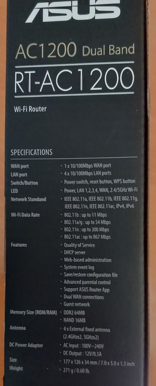 Router Wi-Fi ASUS RT-AC1200 v2 Dual Band
