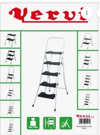 Escalera aluminio 5 peldaños VERVI plegable
