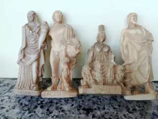 25 Statuette in resina, set di figure antiche