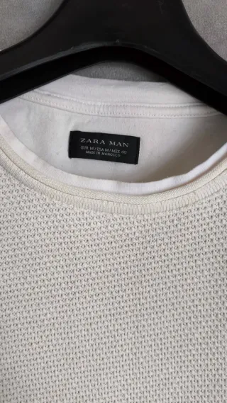 Maglione Zara Uomo Bianco