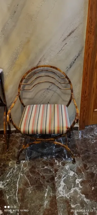 Mueble de entrada forja y madera negociable