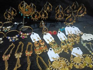 Conjunto Acero 18K Colgantes y Anillo