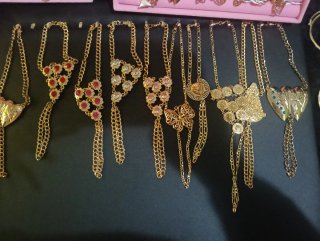 Conjunto Acero 18K Colgantes y Anillo