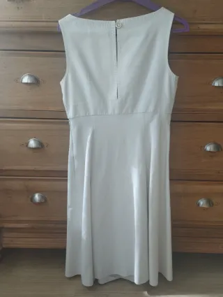 Vestido Vintage Carolina Herrera Blanco Roto