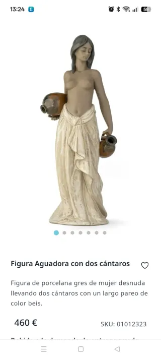 Figura Lladro Aguadora con dos cántaros