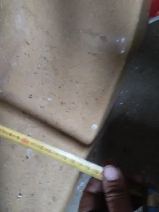 Fregadero de cerámica beige
