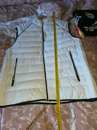 Chaleco acolchado blanco talla L