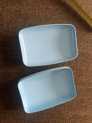 Portasapone vintage azzurro anni '70