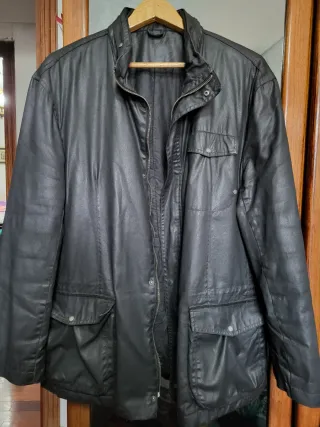 Chaqueta de cuero negra Talla 56