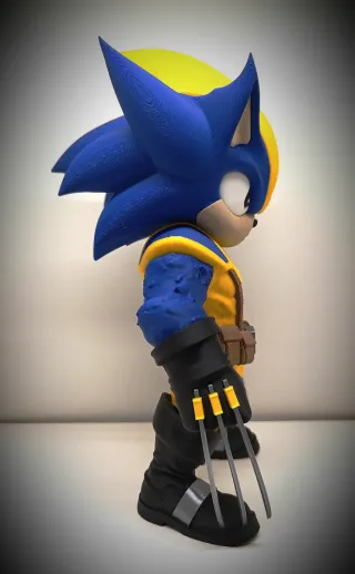 FIGURA FAN ART SONIC WOLVERINE