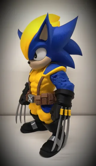 FIGURA FAN ART SONIC WOLVERINE