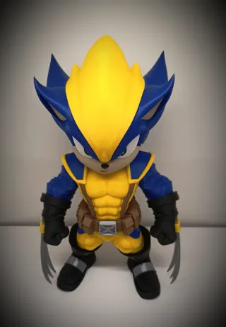 FIGURA FAN ART SONIC WOLVERINE