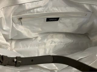 Borsa Armani Jeans vernice blu e bianca