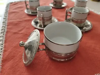 Servizio caffè peltro anni '70