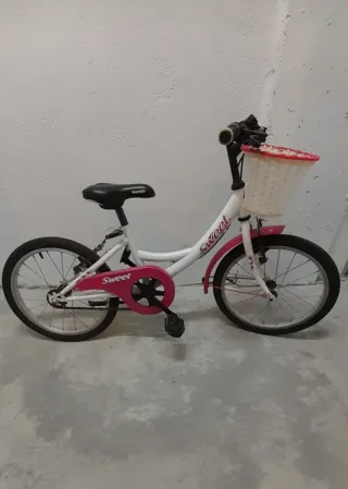 Bicicleta Infantil Sweet 24 Blanca y Rosa
