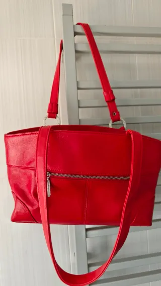 Bolso Piel Rojo Laura Valle
