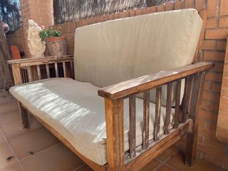 Conjunto Muebles Jardín Madera y Cristal