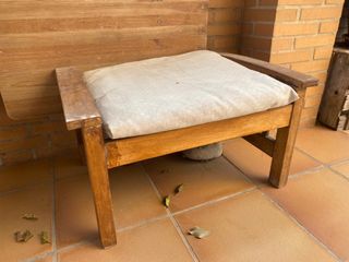 Conjunto Muebles Jardín Madera y Cristal