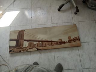 Cuadro Decoración Puente Brooklyn Beige/Marrón