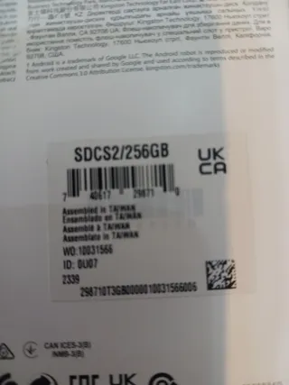 Micro sd 256gb Kingston clase 10