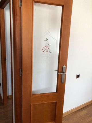 Puertas de madera con cristal