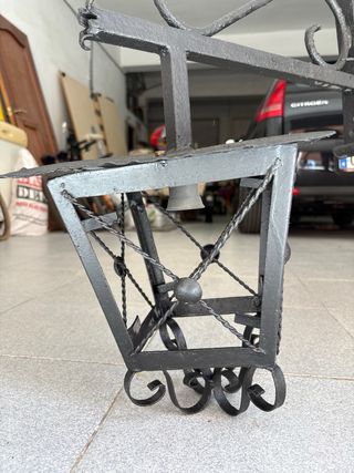 Lámpara rústica hierro forjado