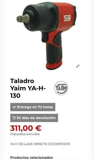 Llave de impacto neumática YAIM