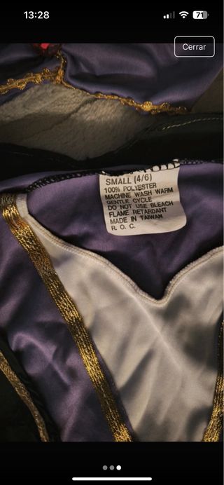 Disfraz Aladdin talla 5 años