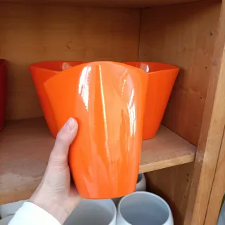 Set 3 Vasi Arancioni Ceramica