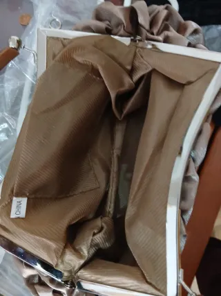 Bolso de fiesta dorado mujer