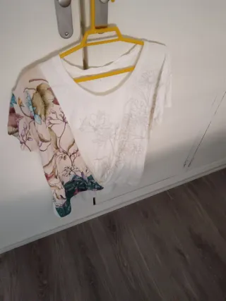 Camiseta mujer talla L floral