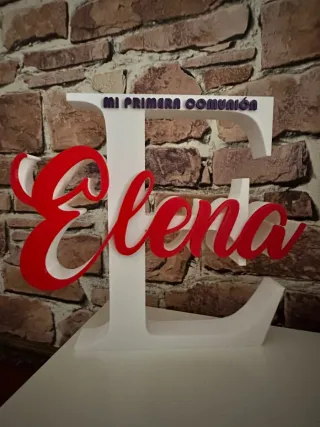 Nombre 3D Personalizado Elena Primera Comunión