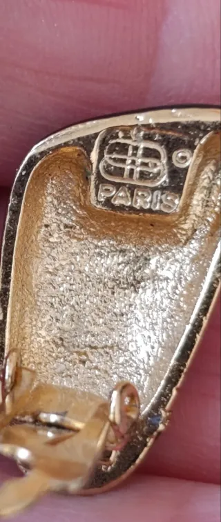 Orecchini vintage Balenciaga neri e rossi