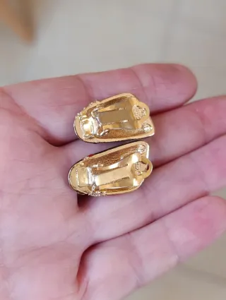 Orecchini vintage Balenciaga neri e rossi