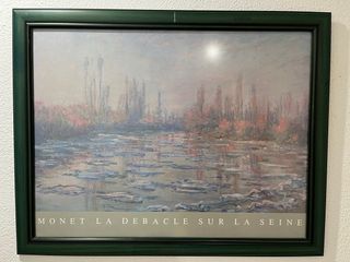 Cuadro Flores Azules y Doradas