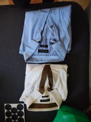 Massimo Dutti Polares M/L Azul y Blanco